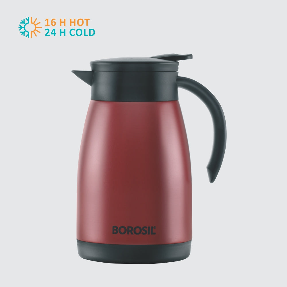 My Borosil Coffee Servers & Tea Pots Insulated Tea Pot, Red
