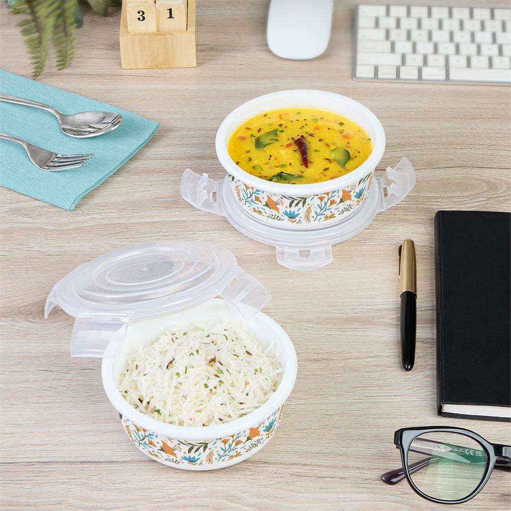 Larah by Borosil Ziva Sky Lunchbox, Set of 3, Blue