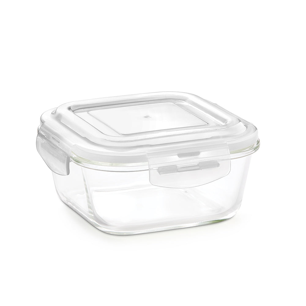 Larah Everyday Klip n Store Square Glass Container