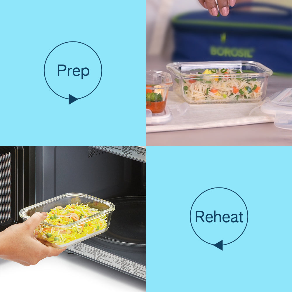 Larah Everyday Klip n Store Rectangular Glass Container
