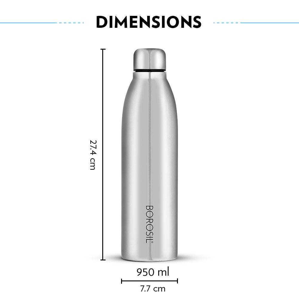 Borosil Juno Single Wall Bottle