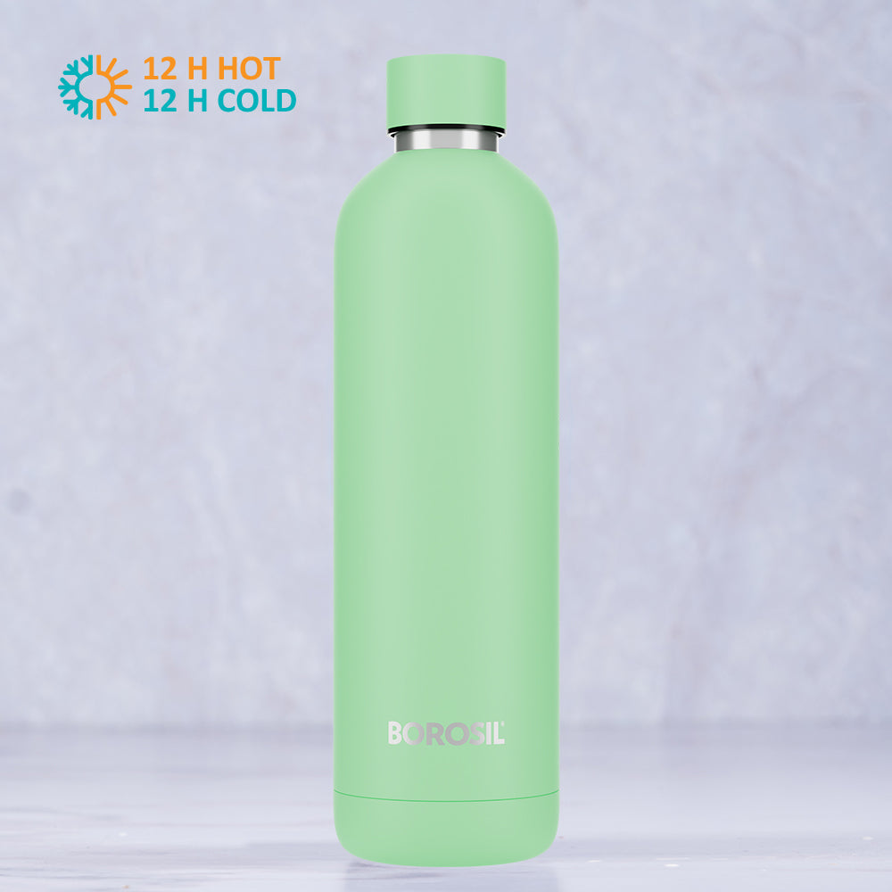 Borosil Pacific Insulated Bottle, Light Green, 700 ml