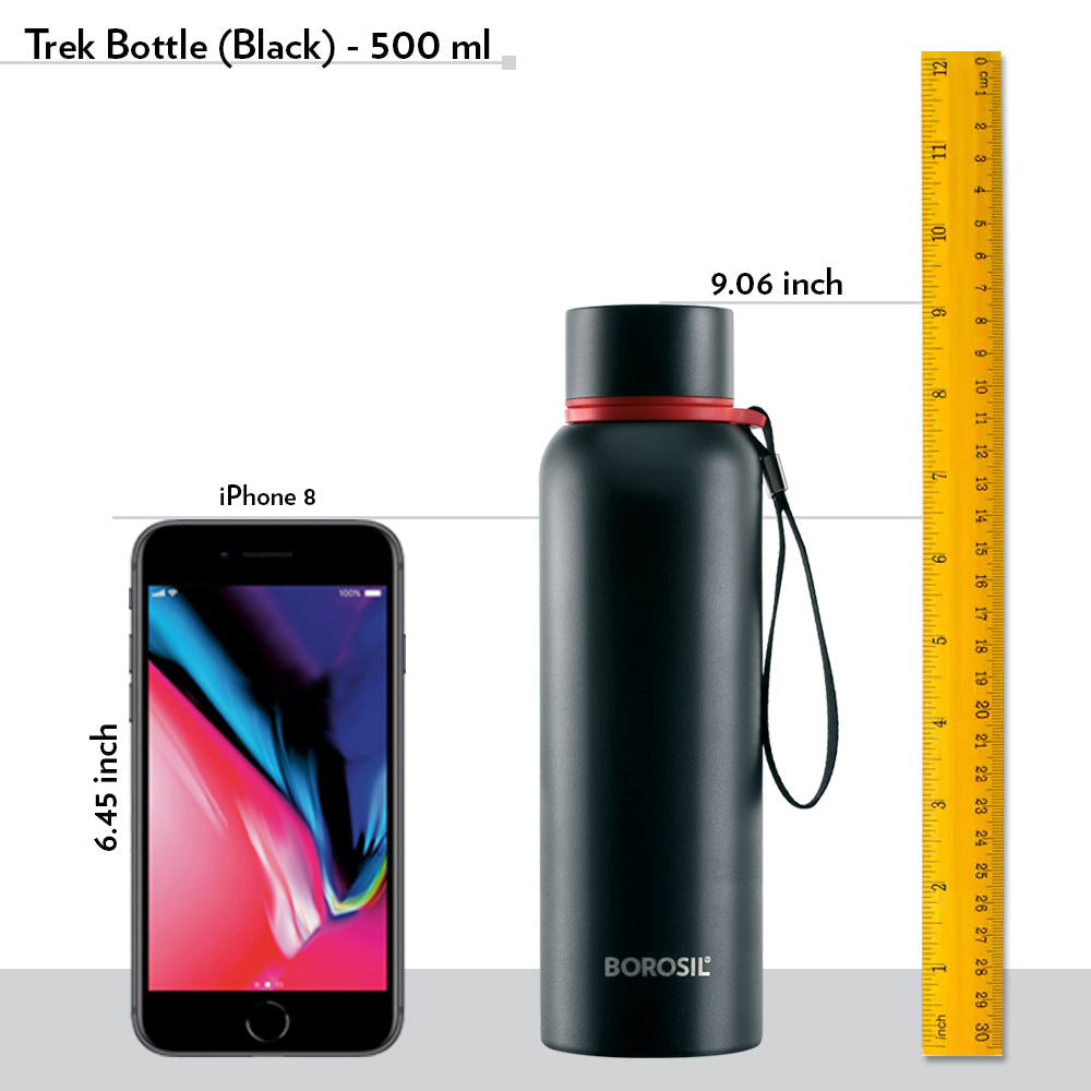 Borosil Trek Black Personalise