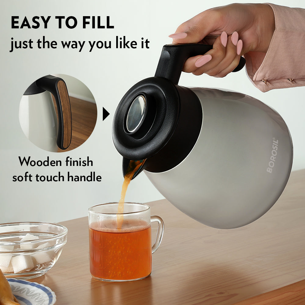 Borosil Insulated Tea Pot, Birch