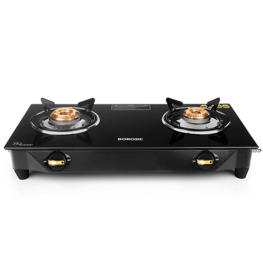 Borosil Flare Glasstop Gas stove, 2 Burners