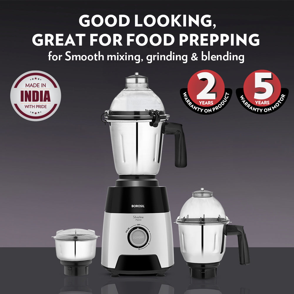 Borosil Silverline Mixer Grinder W17