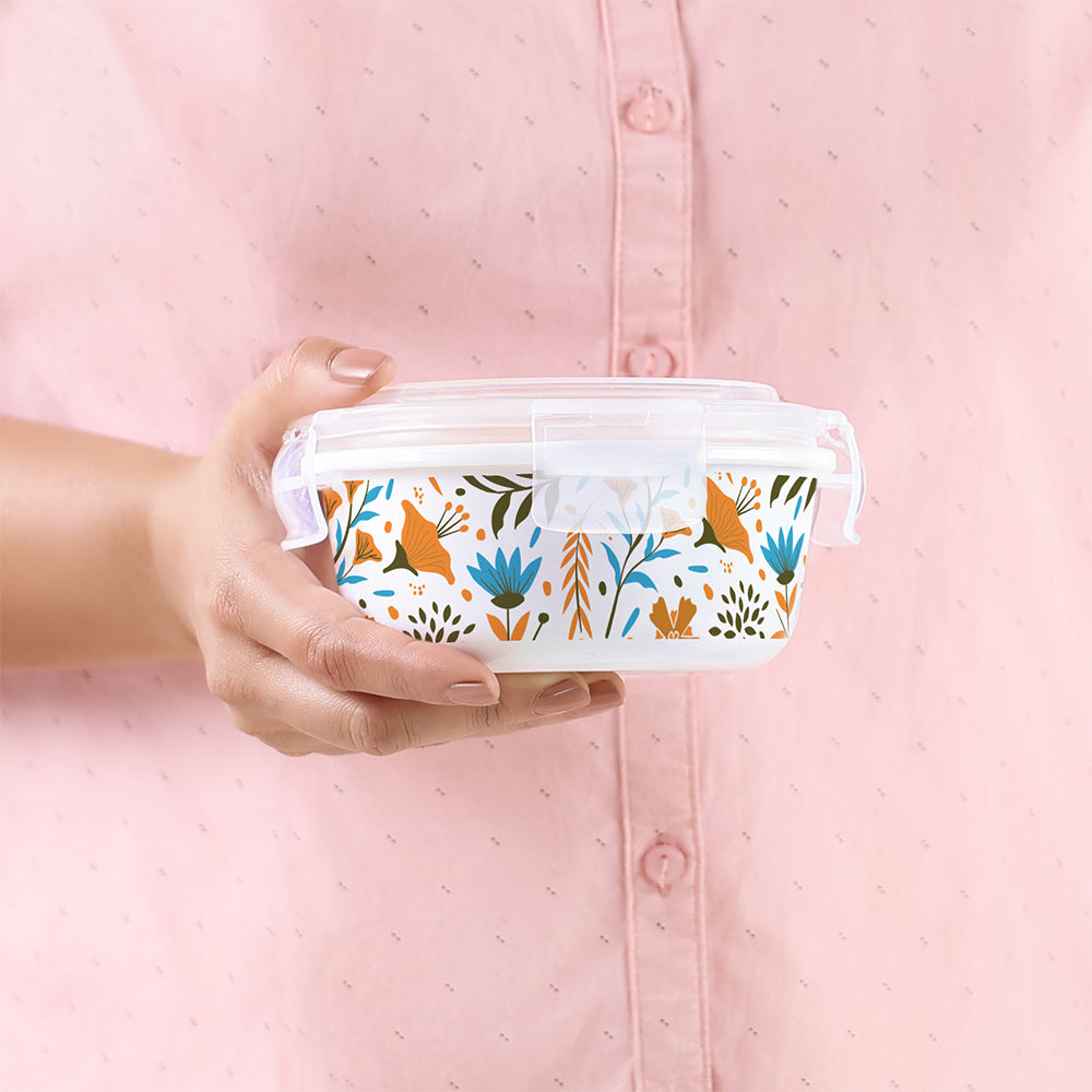 Larah by Borosil Ziva Sky Lunchbox, Set of 3, Teal