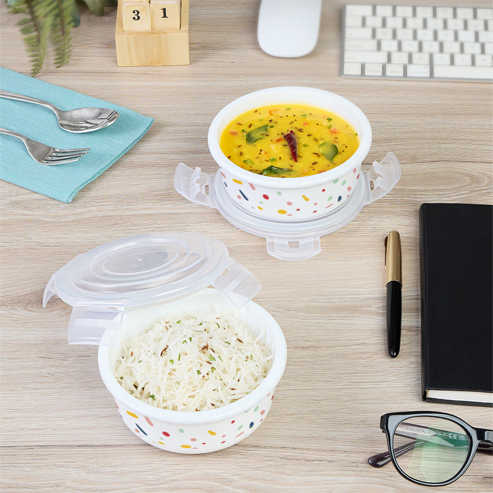 Larah by Borosil Aria Lunchbox, Set of 3, Blue