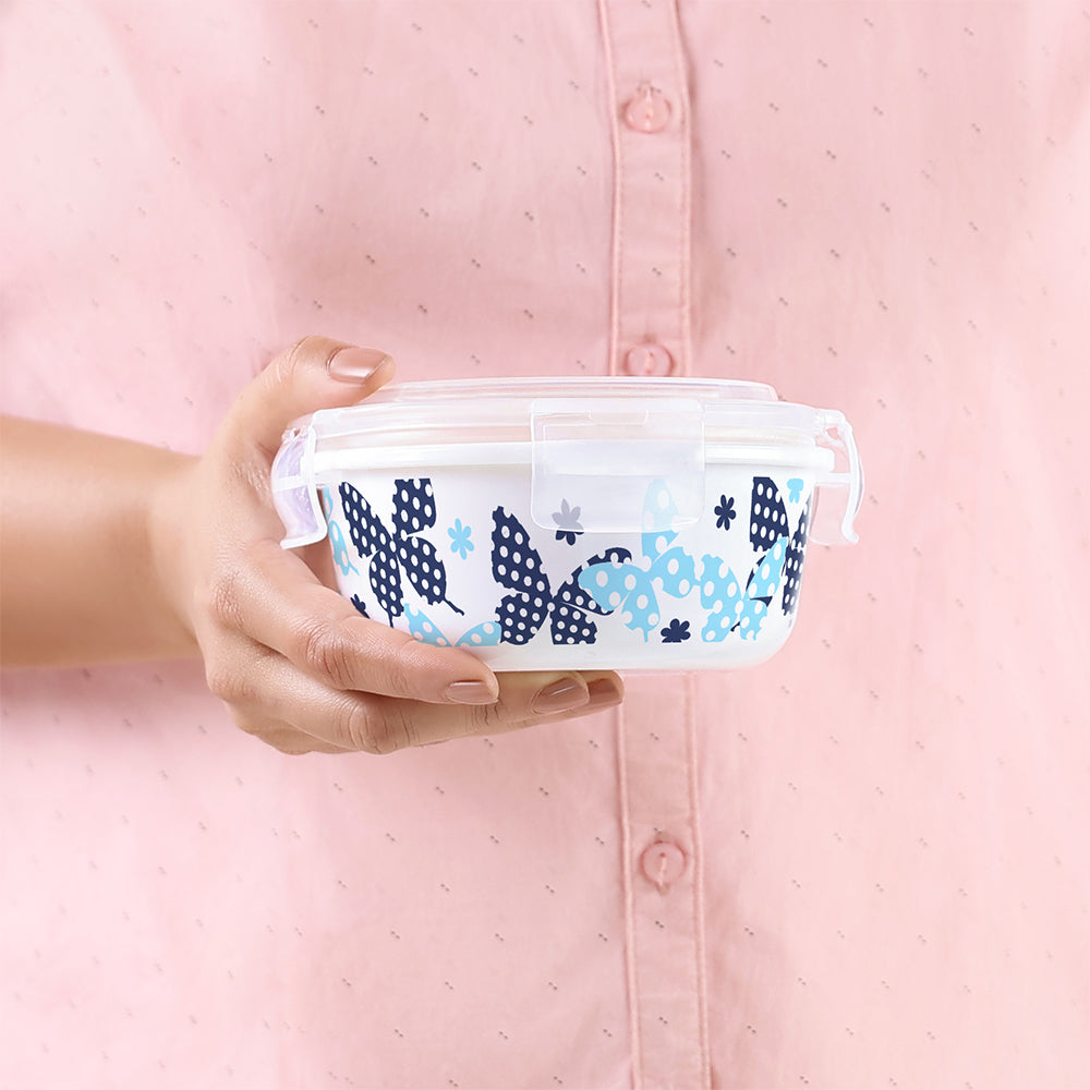 Larah by Borosil Veera Blue Lunchbox, Set of 3, Blue