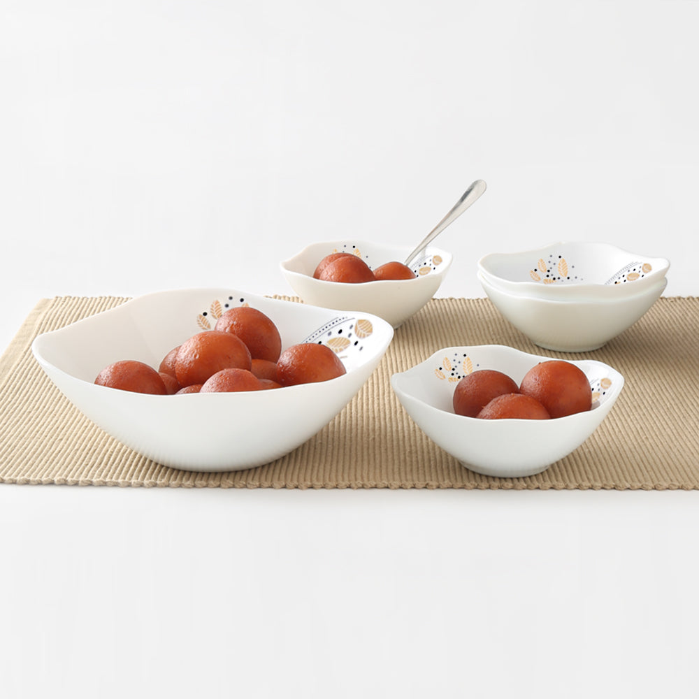 Larah by Borosil Caramel Pudding Set