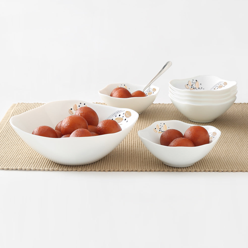 Larah by Borosil Caramel Pudding Set