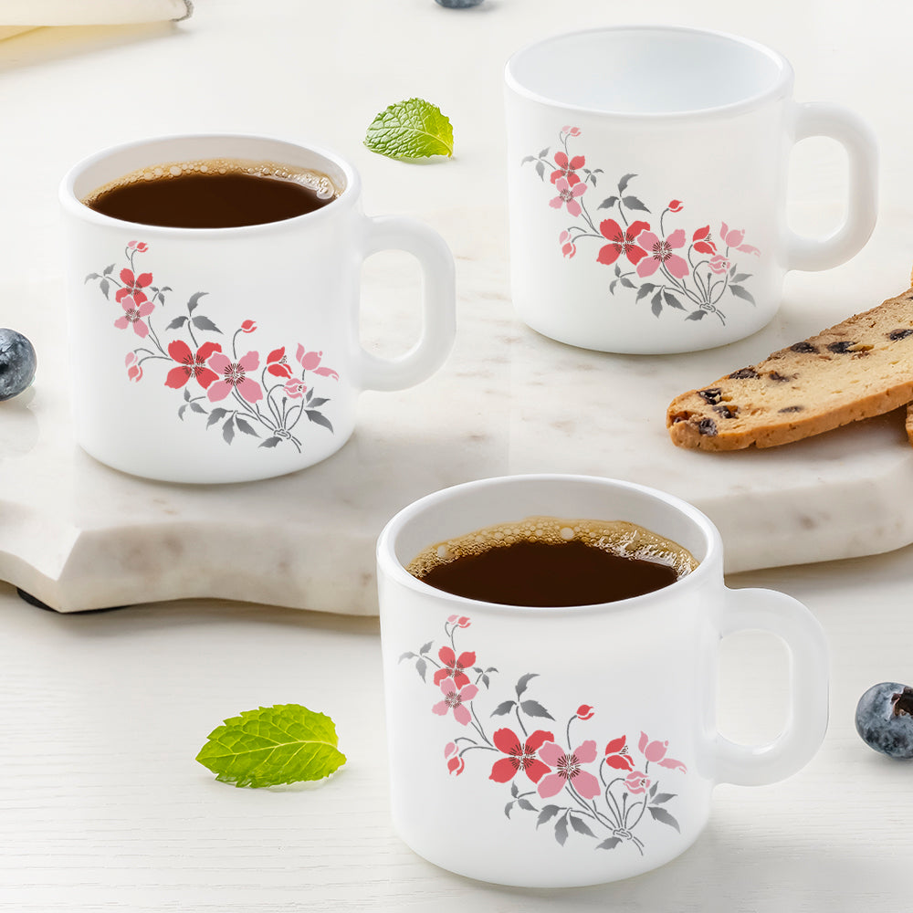 My Borosil Opalware Coffee Mugs & Travel Mugs 6 x 100 ml Fiore Mug Set