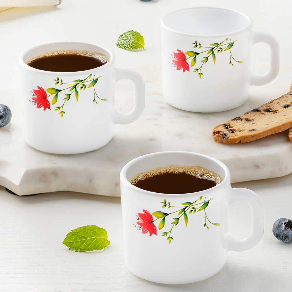My Borosil Opalware Coffee Mugs & Travel Mugs 6 x 100 ml Oriental Mug Set