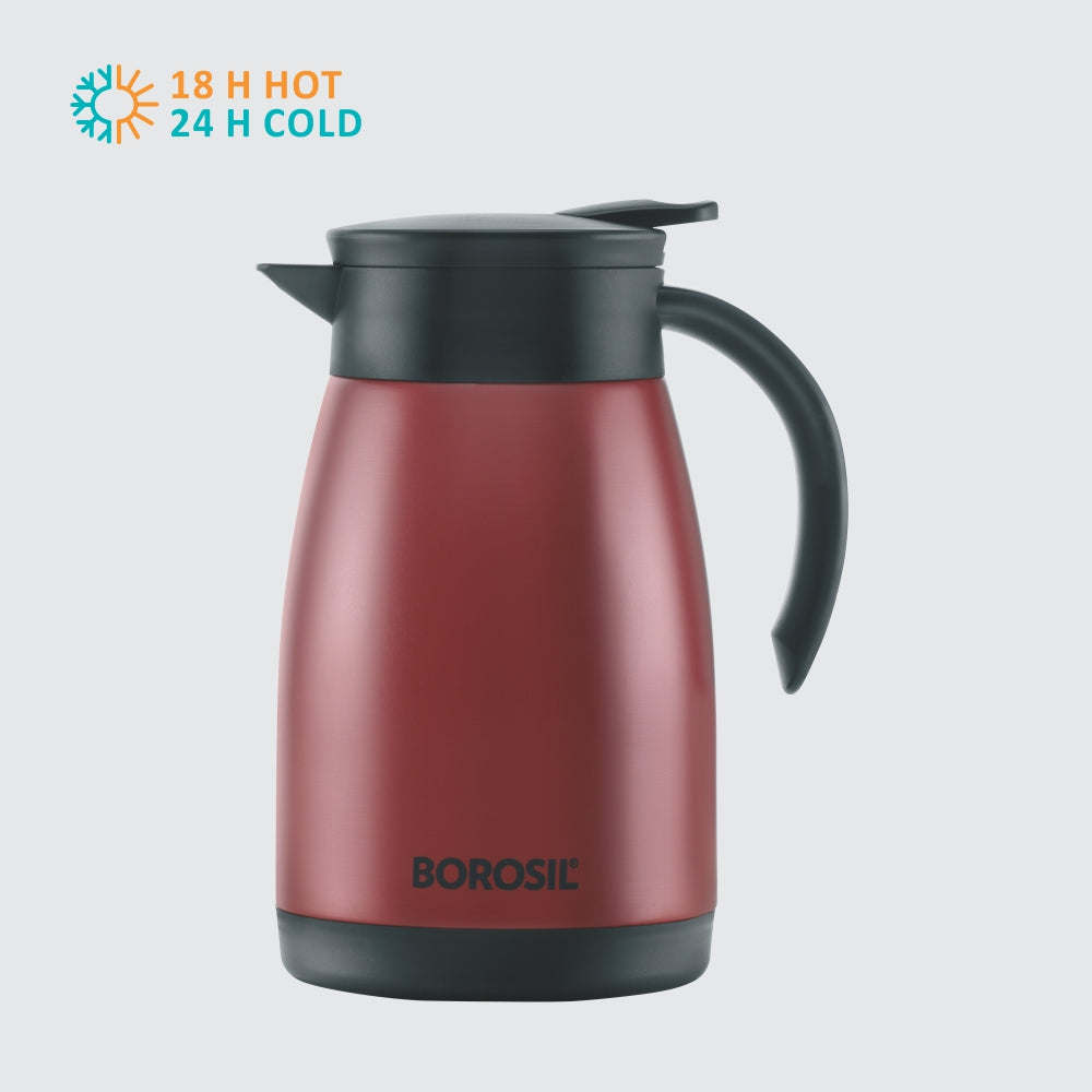 My Borosil Coffee Servers & Tea Pots Insulated Tea Pot, Red