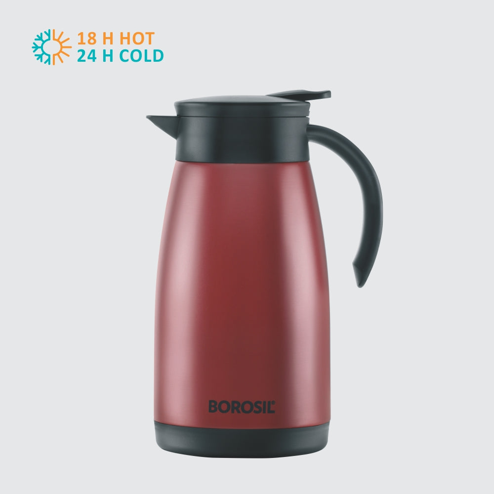 My Borosil Coffee Servers & Tea Pots Insulated Tea Pot, Red
