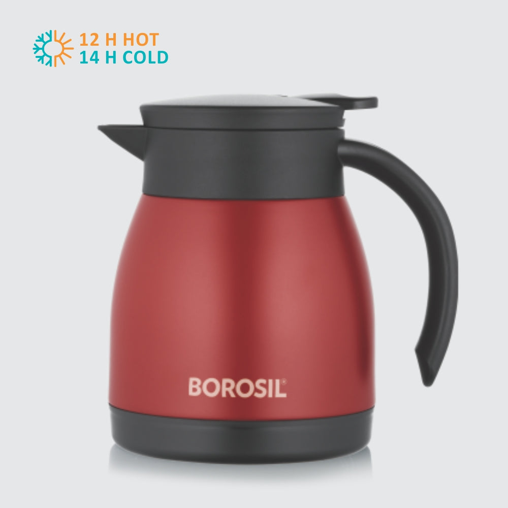My Borosil Coffee Servers & Tea Pots Insulated Tea Pot, Red