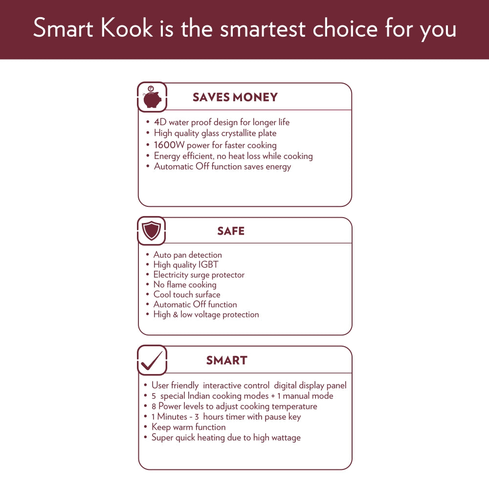 My Borosil Cooktops SmartKook Induction Cooktop PC31