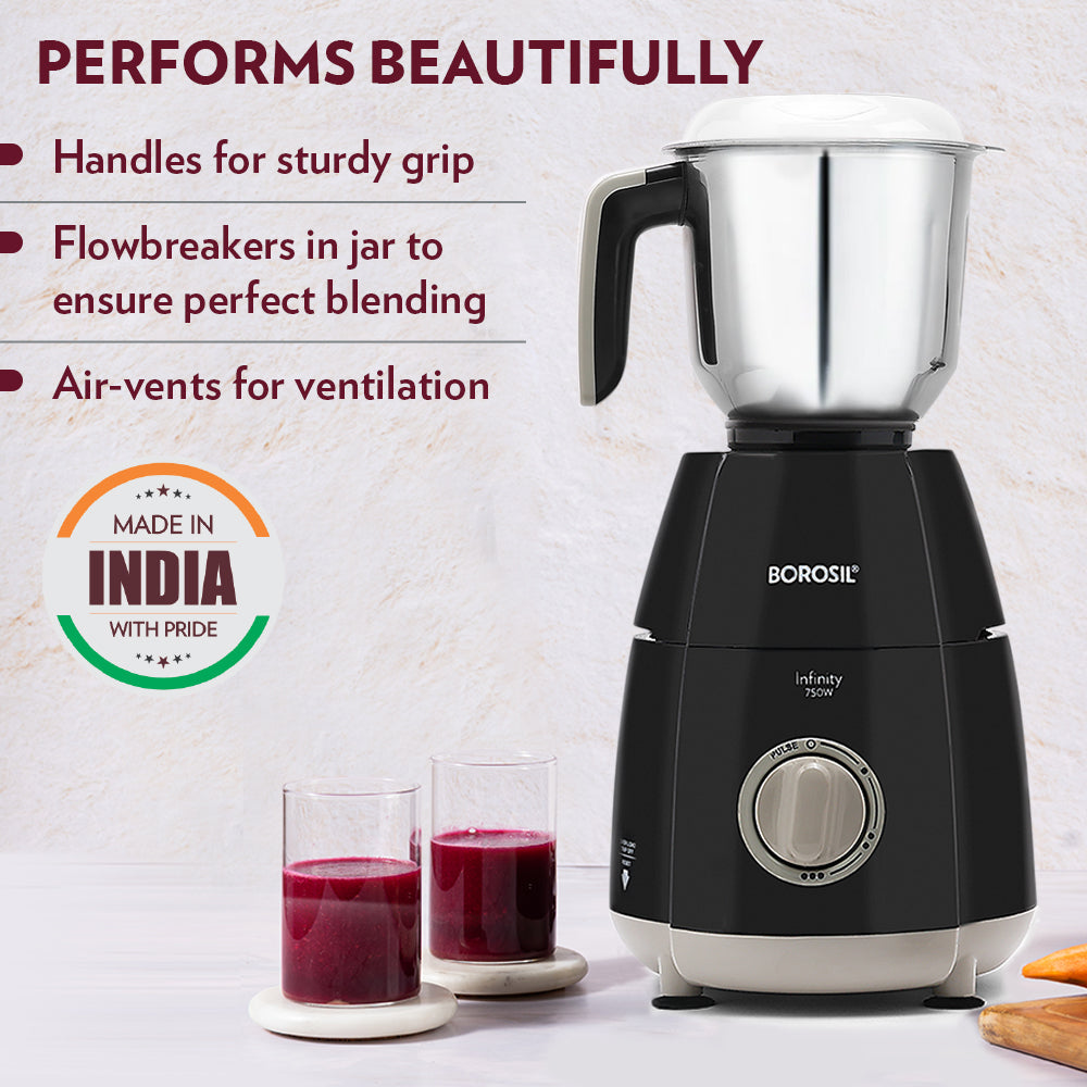 My Borosil Mixer Grinders Borosil Infinity Mixer Grinder, 4 Jars