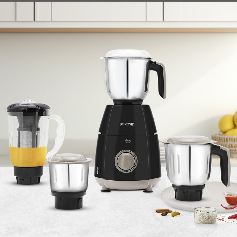 My Borosil Mixer Grinders Borosil Infinity Mixer Grinder, 4 Jars