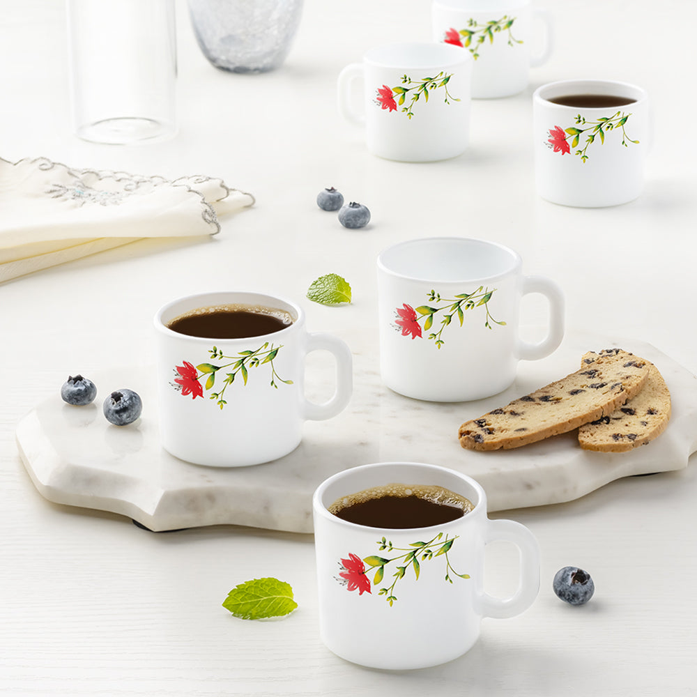 My Borosil Opalware Coffee Mugs & Travel Mugs Larah by Borosil Oriental Mug Set