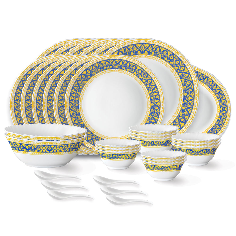 My Borosil Opalware Dinner Sets 33 pc Set: Serves 6 Larah by Borosil Regal Dinner Set