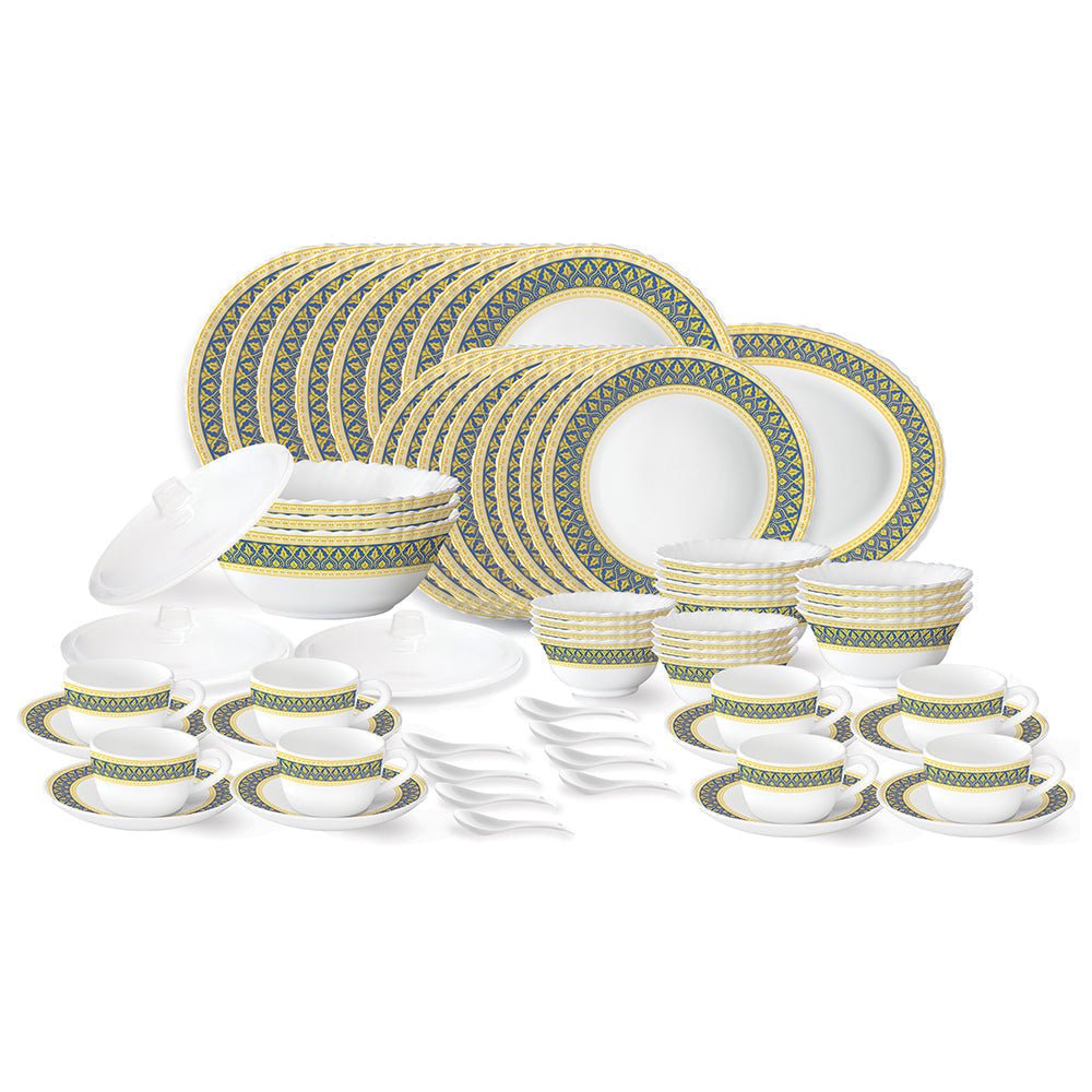 My Borosil Opalware Dinner Sets 63 pc Set: Serves 8 Larah by Borosil Regal Dinner Set