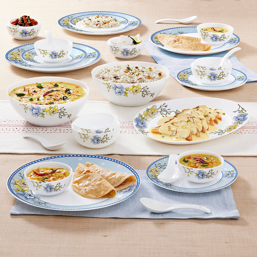 My Borosil Opalware Dinner Sets Larah by Borosil Blue Sapphire Dinner Set