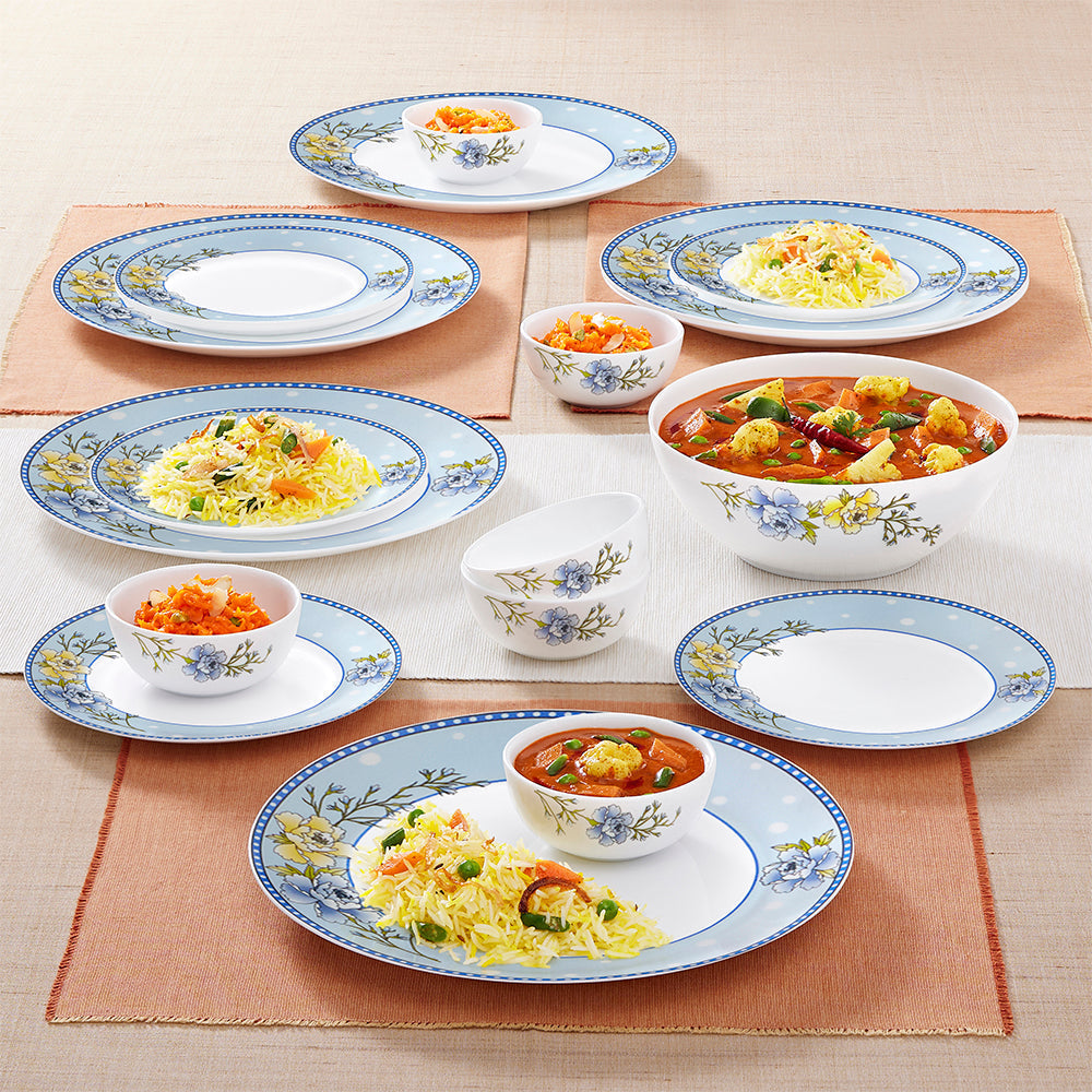 My Borosil Opalware Dinner Sets Larah by Borosil Blue Sapphire Dinner Set