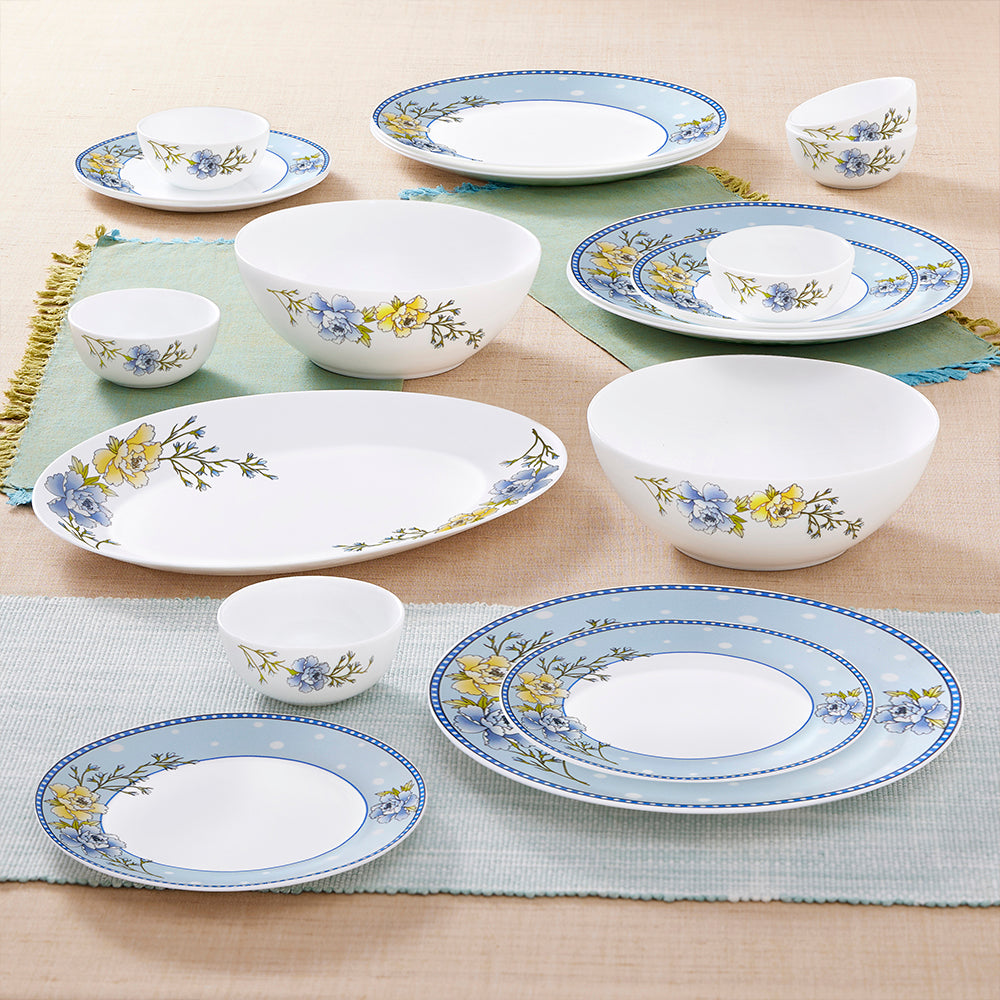 My Borosil Opalware Dinner Sets Larah by Borosil Blue Sapphire Dinner Set