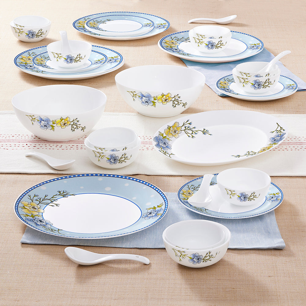 My Borosil Opalware Dinner Sets Larah by Borosil Blue Sapphire Dinner Set