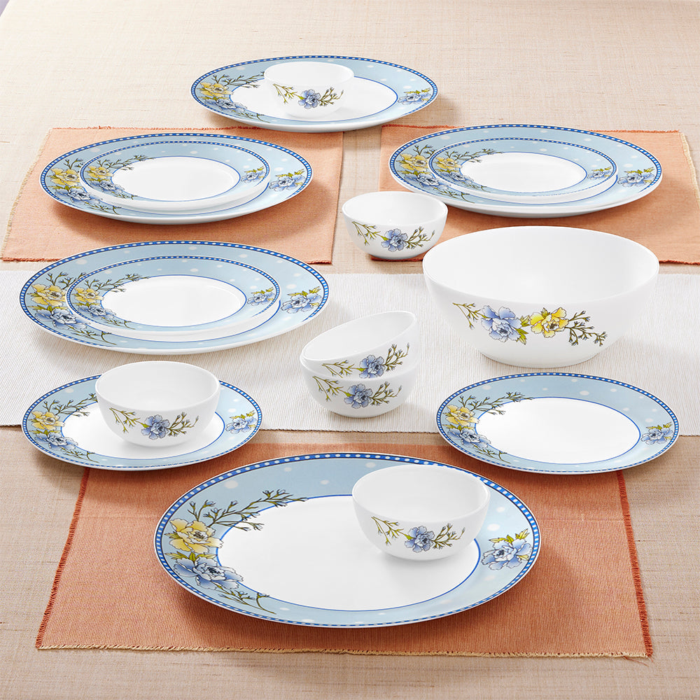 My Borosil Opalware Dinner Sets Larah by Borosil Blue Sapphire Dinner Set