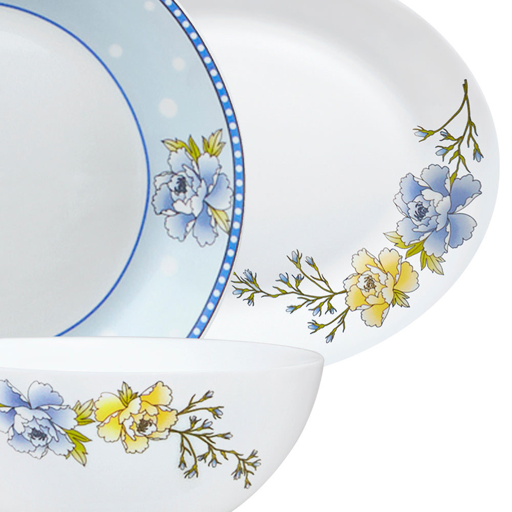 My Borosil Opalware Dinner Sets Larah by Borosil Blue Sapphire Dinner Set