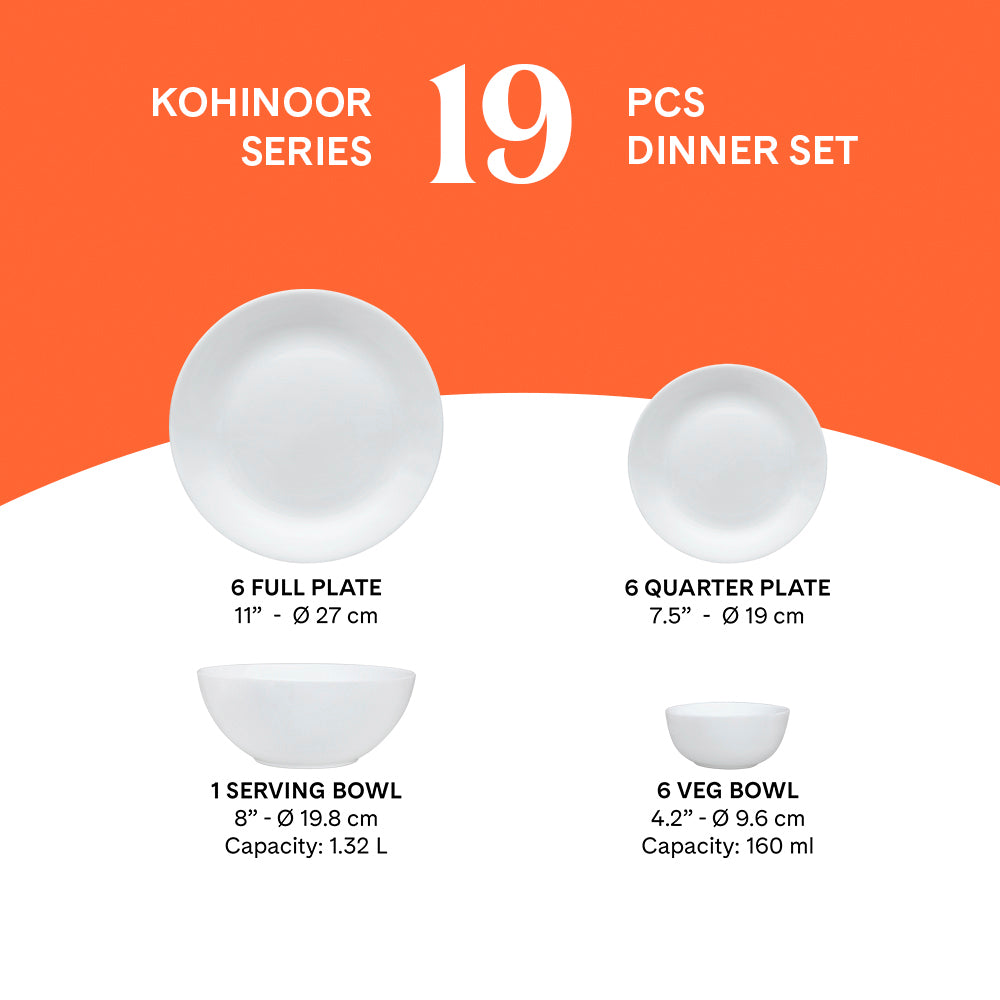 My Borosil Opalware Dinner Sets Larah by Borosil Blue Sapphire Dinner Set