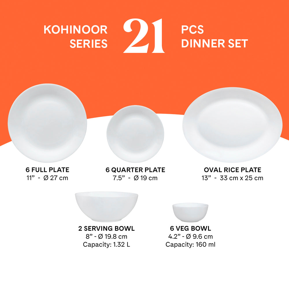 My Borosil Opalware Dinner Sets Larah by Borosil Blue Sapphire Dinner Set