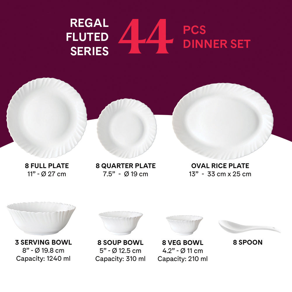 My Borosil Opalware Dinner Sets Larah by Borosil Regal Dinner Set