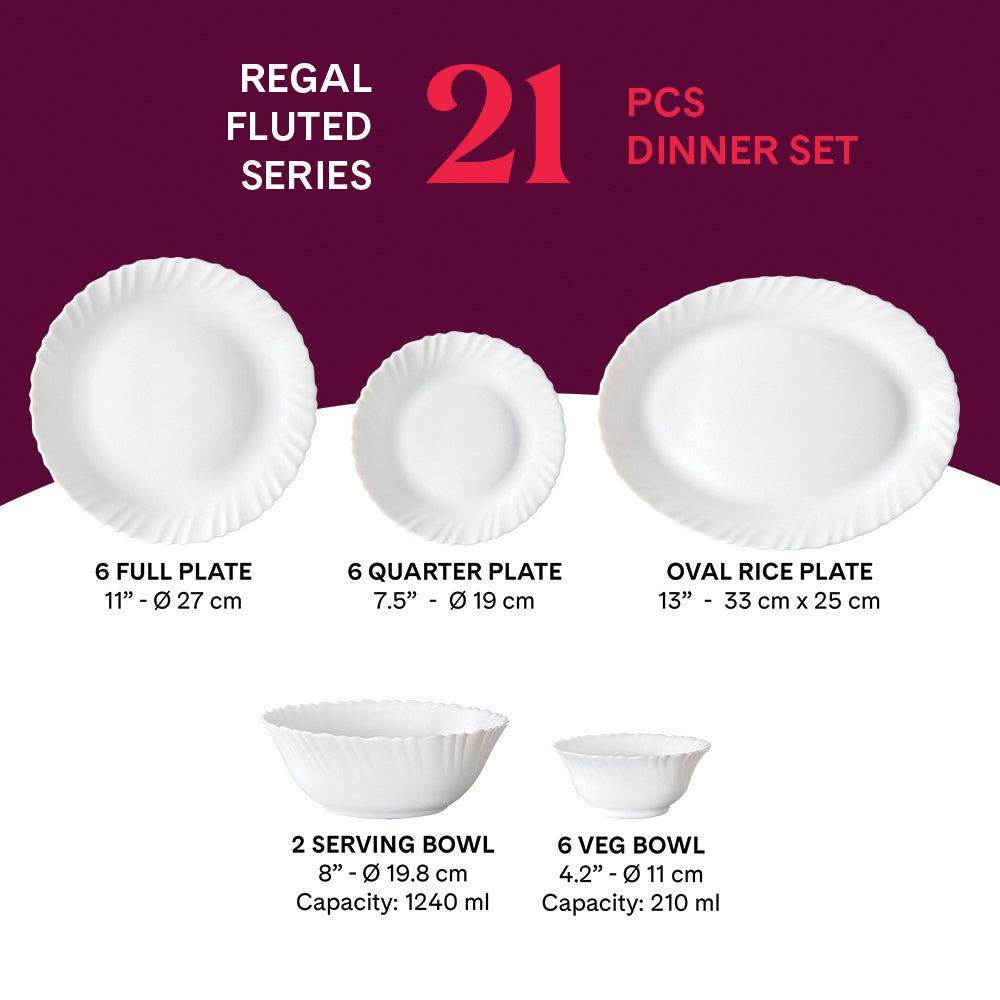 My Borosil Opalware Dinner Sets Larah by Borosil Regal Dinner Set
