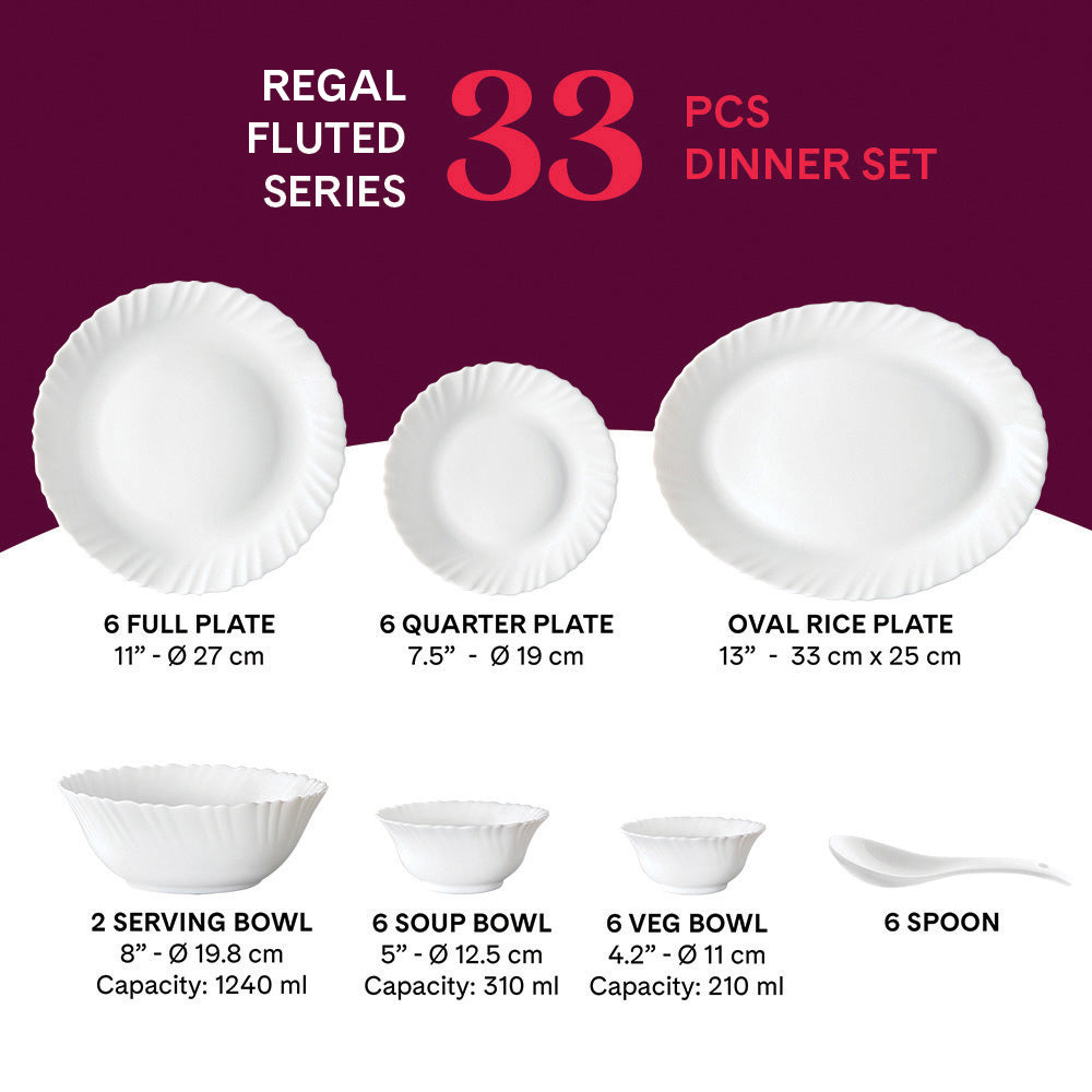 My Borosil Opalware Dinner Sets Larah by Borosil Regal Dinner Set