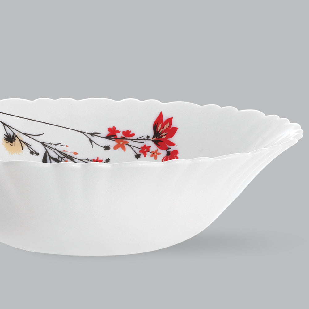 My Borosil Opalware Mixing & Serving Bowls 2 pc Set Chrys Red Multipurpose Bowl