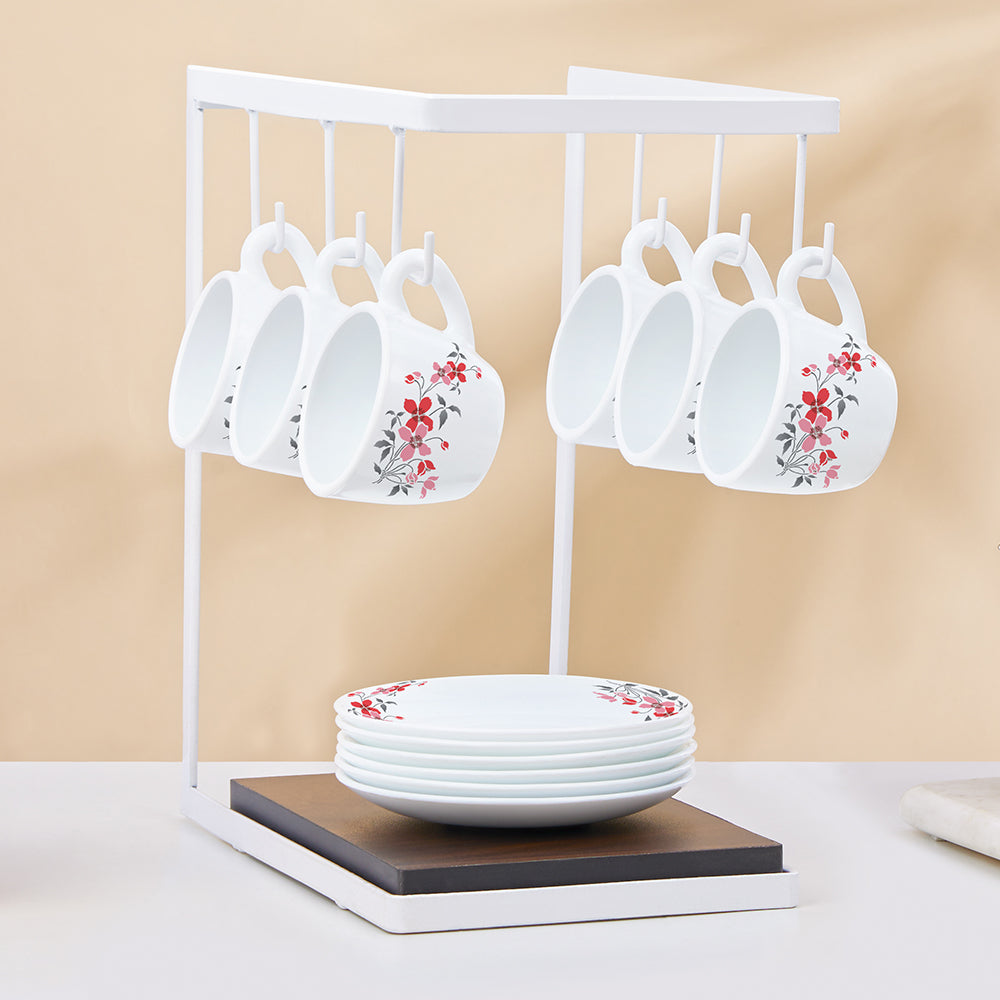 My Borosil Opalware Tea Cups & Tea Sets Larah by Borosil Fiore Cup n Saucer Set