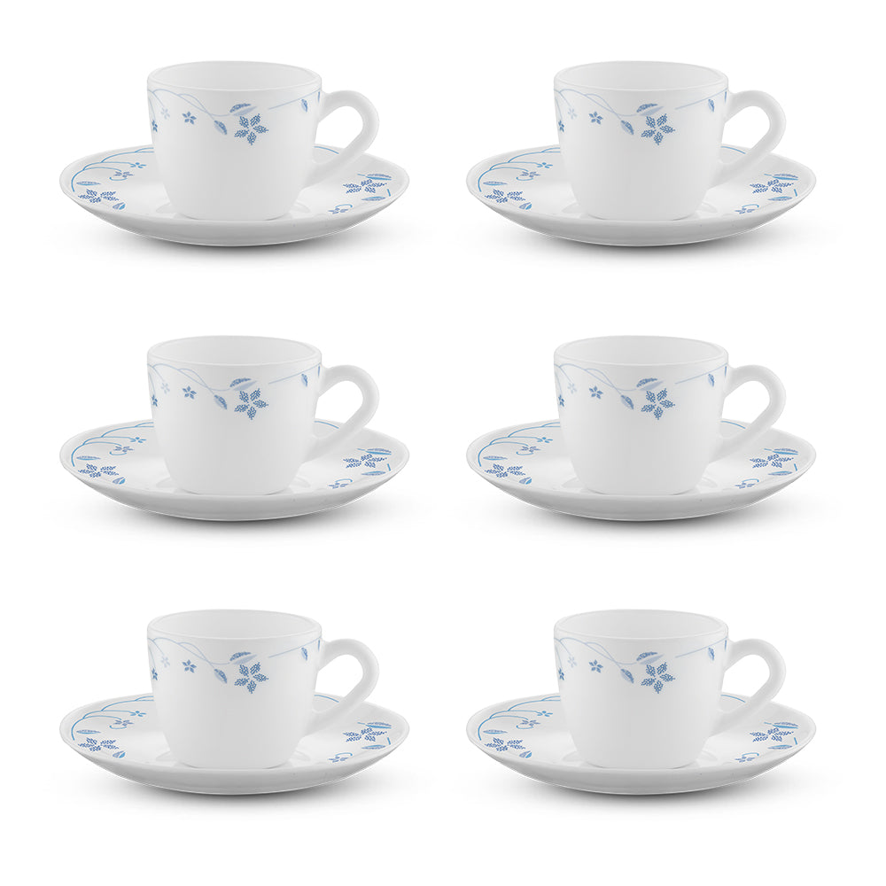 My Borosil Opalware Tea Cups & Tea Sets Larah by Borosil Flora Cup n Saucer Set