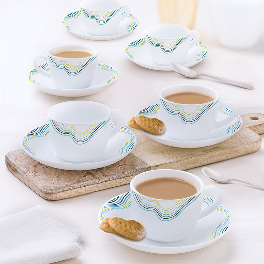 My Borosil Opalware Tea Cups & Tea Sets Larah by Borosil Mia Cup n Saucers Set