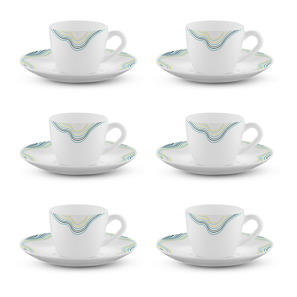 My Borosil Opalware Tea Cups & Tea Sets Larah by Borosil Mia Cup n Saucers Set