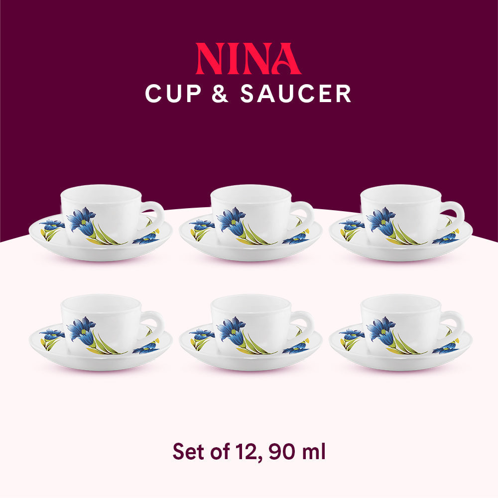 My Borosil Opalware Tea Cups & Tea Sets Larah by Borosil Nina Cup n Saucer Set