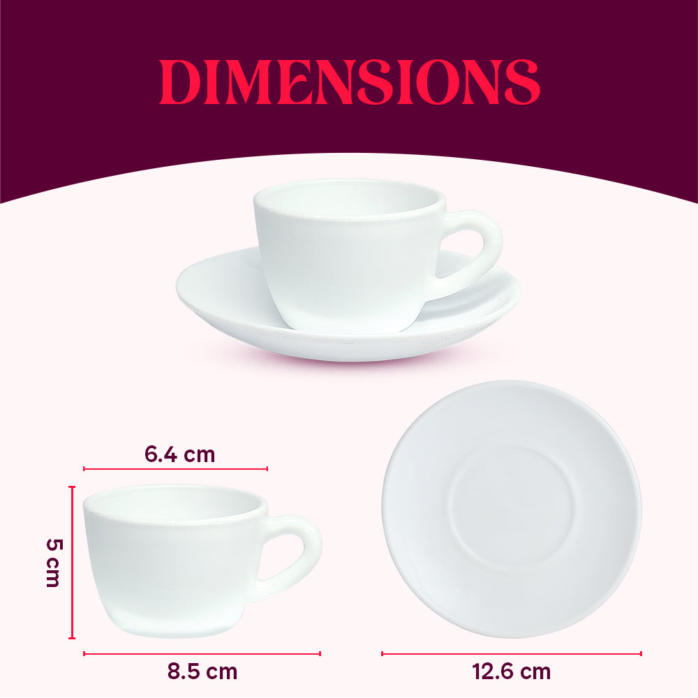 My Borosil Opalware Tea Cups & Tea Sets Larah by Borosil Riva Cup n Saucers Set