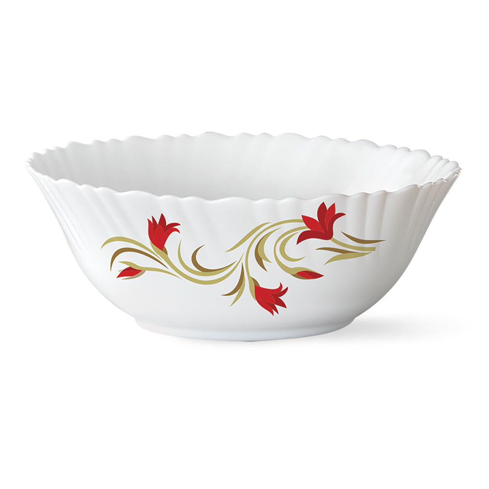 My Borosil Red Lily Serving Bowl, 8"