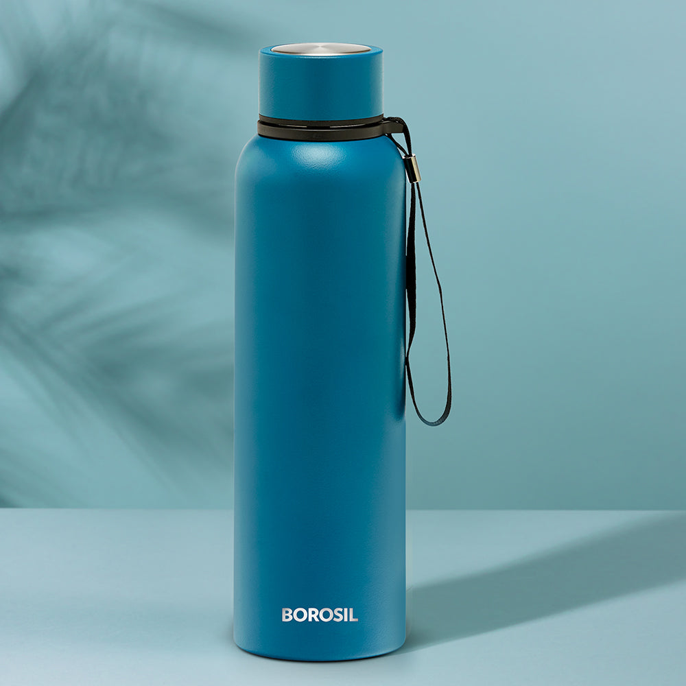 My Borosil Stainless Steel Bottles 700 ml Borosil Trek Teal Blue