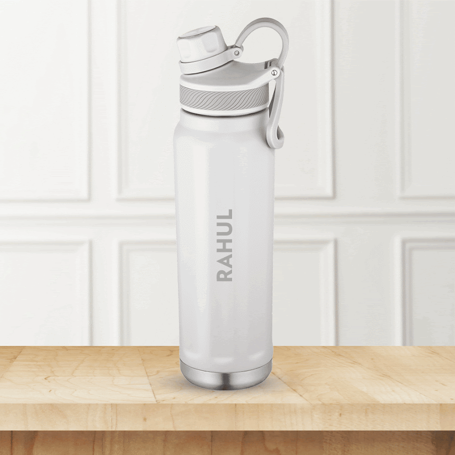 My Borosil Stainless Steel Bottles 710 ml Borosil SportSip Slate Gray Personalise