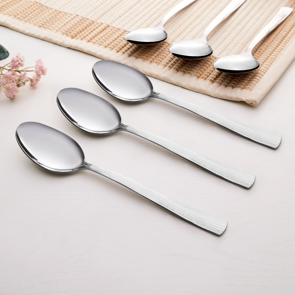My Borosil Stainless Steel Cutlery Set of 6 - 16 cm Vintage Dessert Spoon, Set of 6