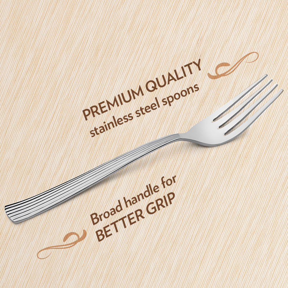 My Borosil Stainless Steel Cutlery Set of 6 - 18 cm Vintage Dinner Fork, Set of 6