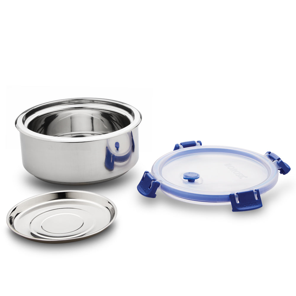 My Borosil Stainless Steel Lunchboxes 525 ml Borosil Carryfresh Lunchbox, Single